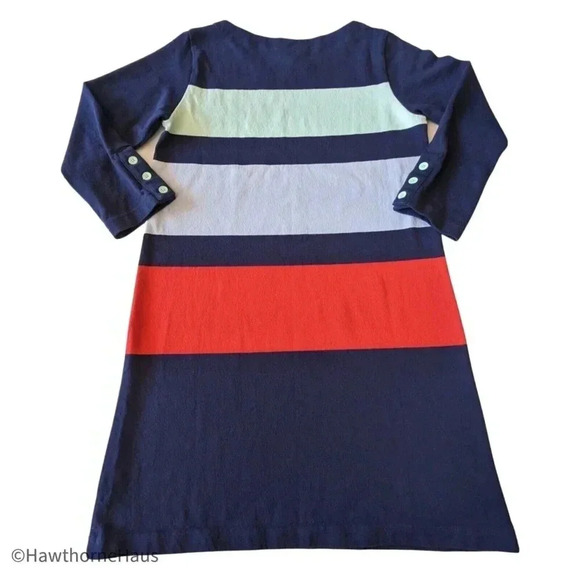 ALLIHOP Knit Colorblock Mod Shift Dress Size S 3/4 Sleeve Knit Anthropologie - Picture 6 of 9